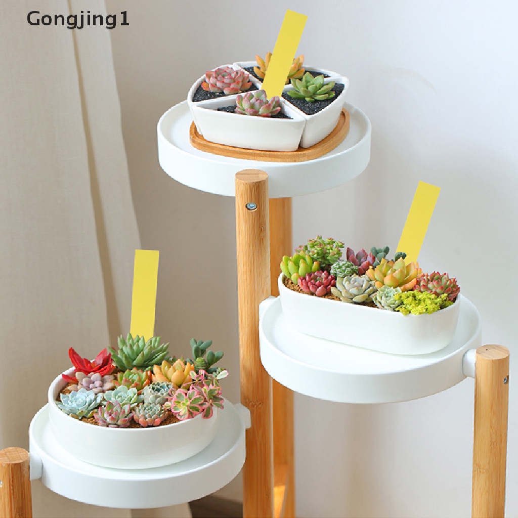 Gongjing1 50pcs Label Penanda Pot Tanaman Bahan Plastik