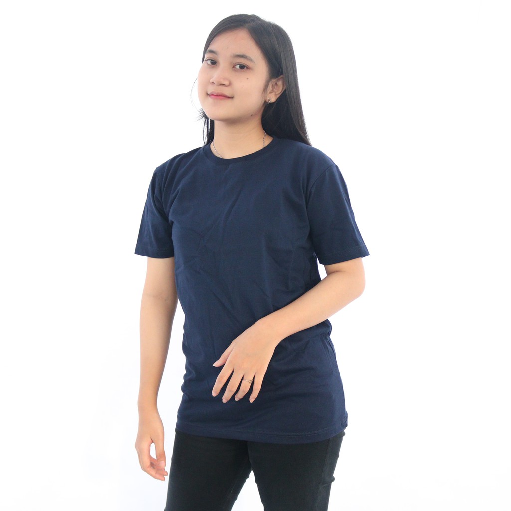 Kaos Navy Polos/Kaos Biru Dongker Polos/Kaos Bahan Premium