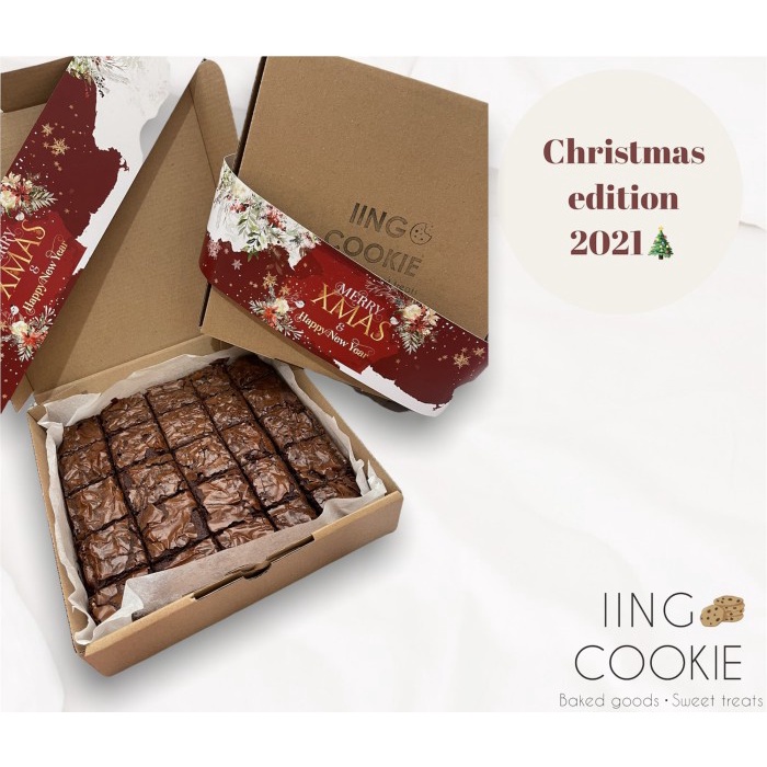 

Christmas - Brownies Christmas Fudgy 20X20 / Parcel Natal / Kue Natal
