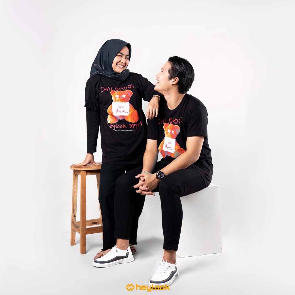 HEYLOOK Project - Hey There | T-Shirt Pria Wanita | Kaos Pria Wanita Unisex