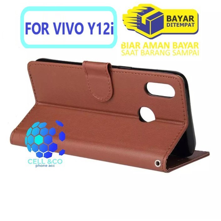 Flip cover VIVO Y12i Flip case buka tutup kesing hp casing hp flip case leather wallet