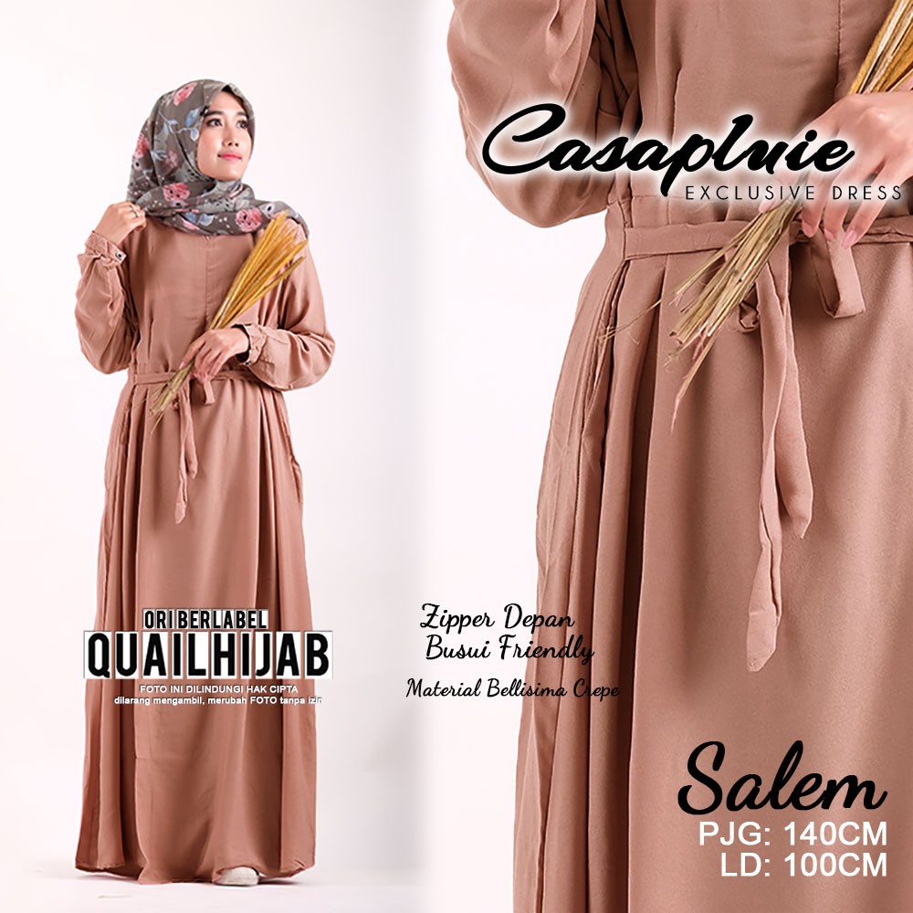 GAMIS CASSAPLUIE QUAIL -  PROMO JILBAB QUAIL - ORIGINAL QUAIL HIJAB
