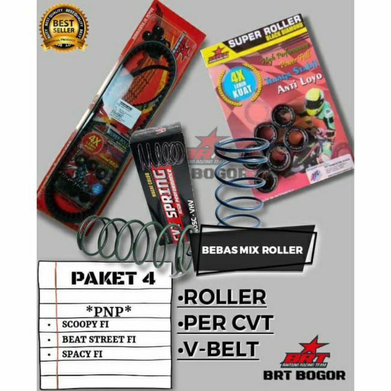 Paket CVT BRT Beat fi Scoopy fi spacy Fi (stater kasar)Roller brt beat fi Roller brt scoopy fi Rolle