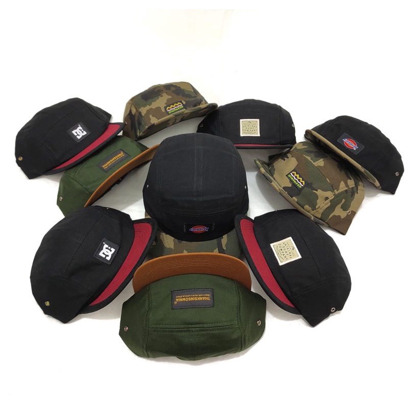 Topi 5 panel Topi Distro lidah pendek  premium Visor pendek