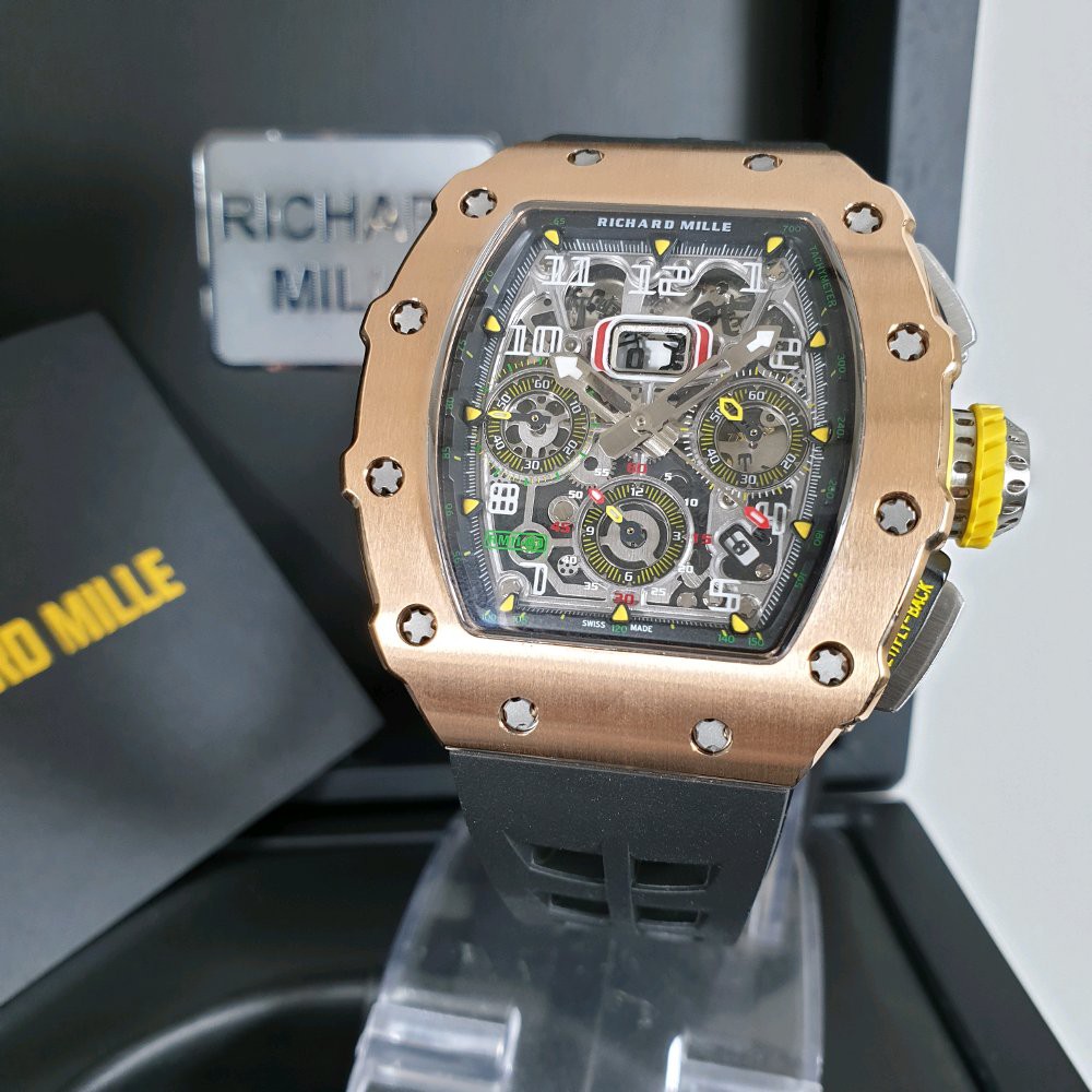 Jam Tangan Pria R1c4rd Mill3 RM11 03 RG 47mm Swissclone