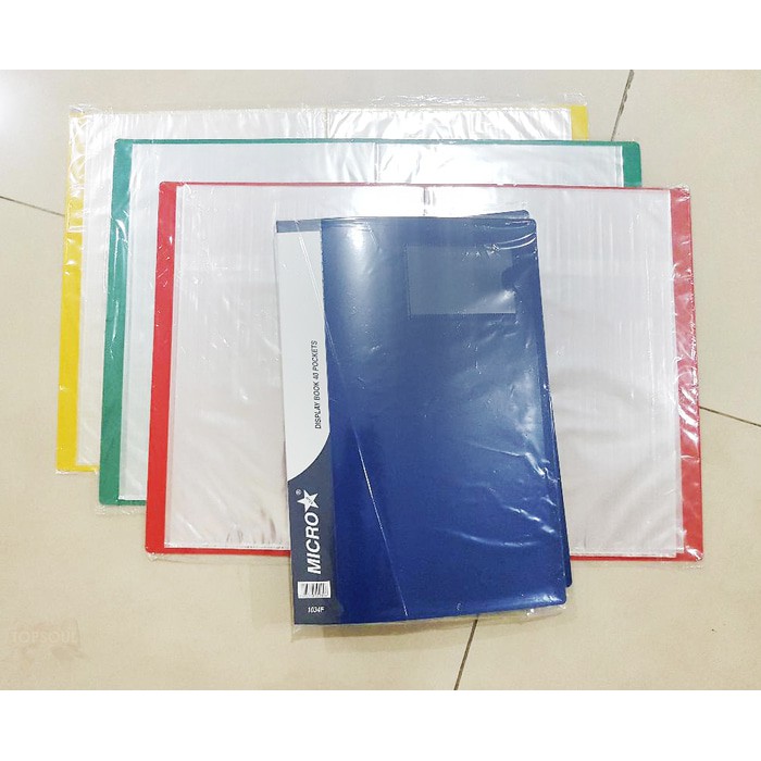 

Clear Holder 20 lembar Folio / F4 Map Document Display Book 20 Pockets