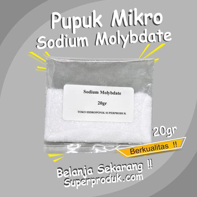 Produk Ready Sodium Molybdate-Natrium Molybdate-Na2Moo4 @20Gr