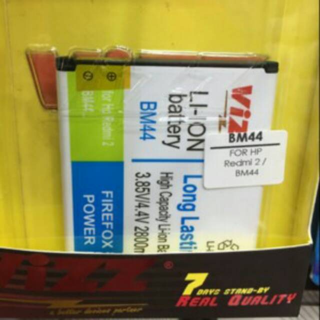 BATRE BATREI BATERAI XIOMI REDMI 2 BM 44 DOUBLE POWER VIZZ