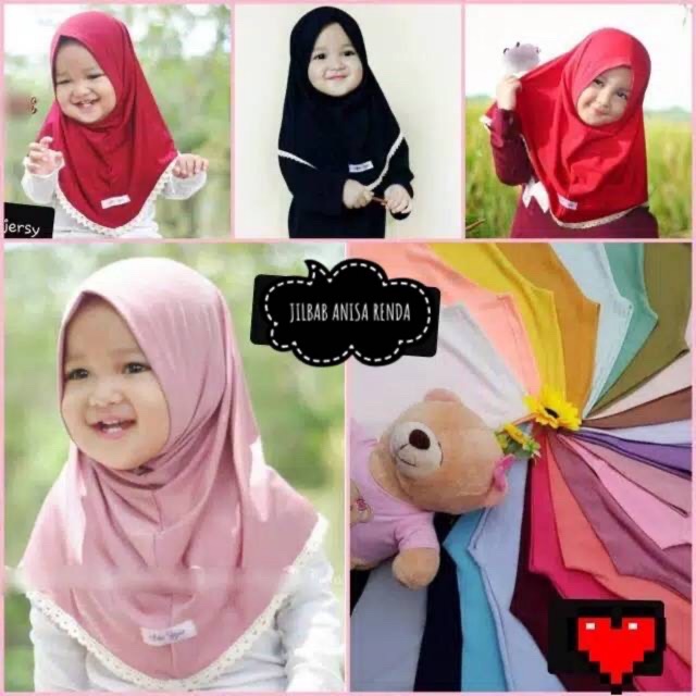 Jilbab Anisa Renda 0-3th Bahan Super Jersey