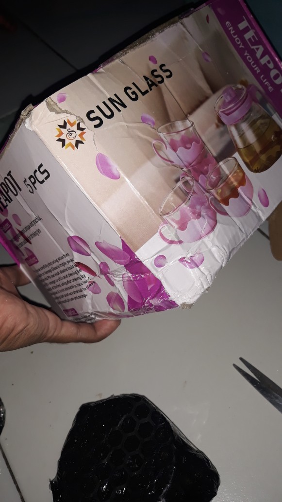 Tea Pot Set 5 In 1 /teko Set /teko Kaca/ Cangkir Kopi/ Teapot