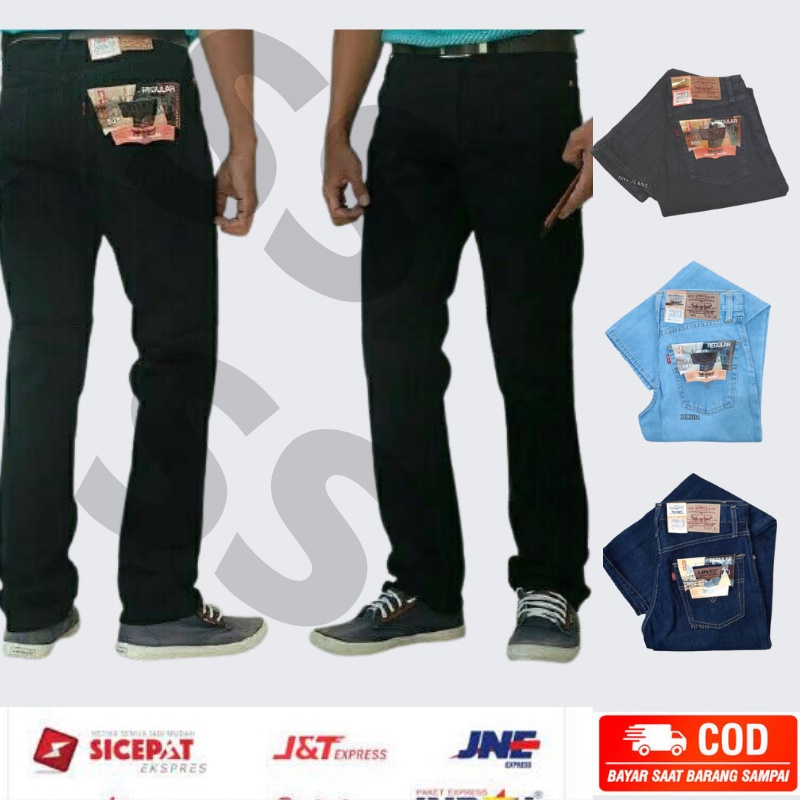 Celana Jeans Standar Pria Dewasa Celana Jeans Levis Cowok Ukuran Jumbo Termurah