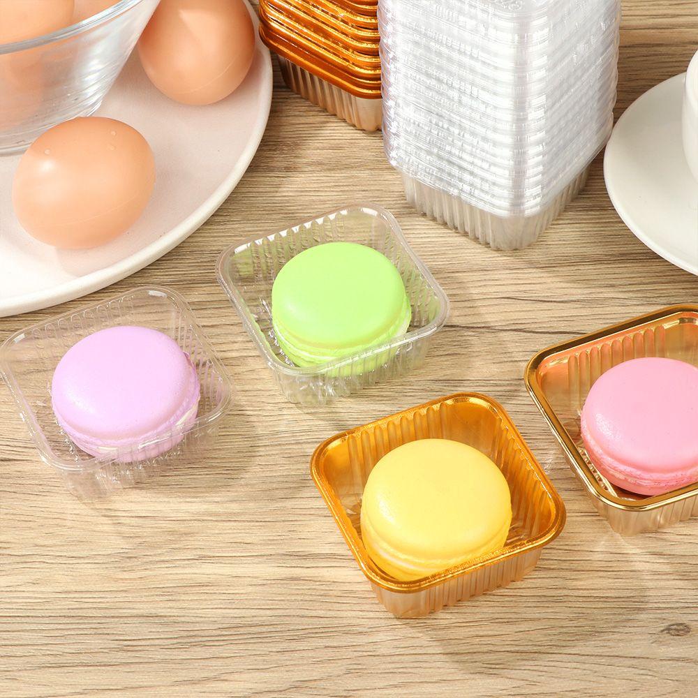 R-flower 100pcs Moon Cake Tray Natal Food Grade Pesta Pernikahan Kue DIY Dihias Piring Permen