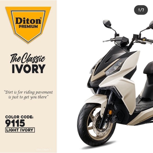 Pilok Pilox DITON Premium V9115** Light Ivory / 9115 Putih Gading Vespa (400cc/400ml)