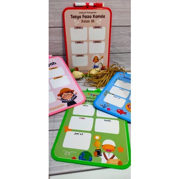 

Papan Tulis Mini / Mini White Board / Untuk Jadwal Sekolah Anak Free Pulpen + Penghapus