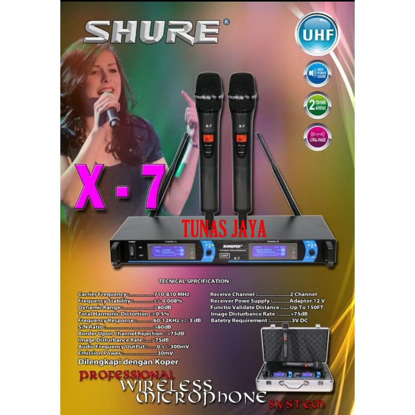 Mic Wireless Shure X-7 PP - SHURE X-7 PP