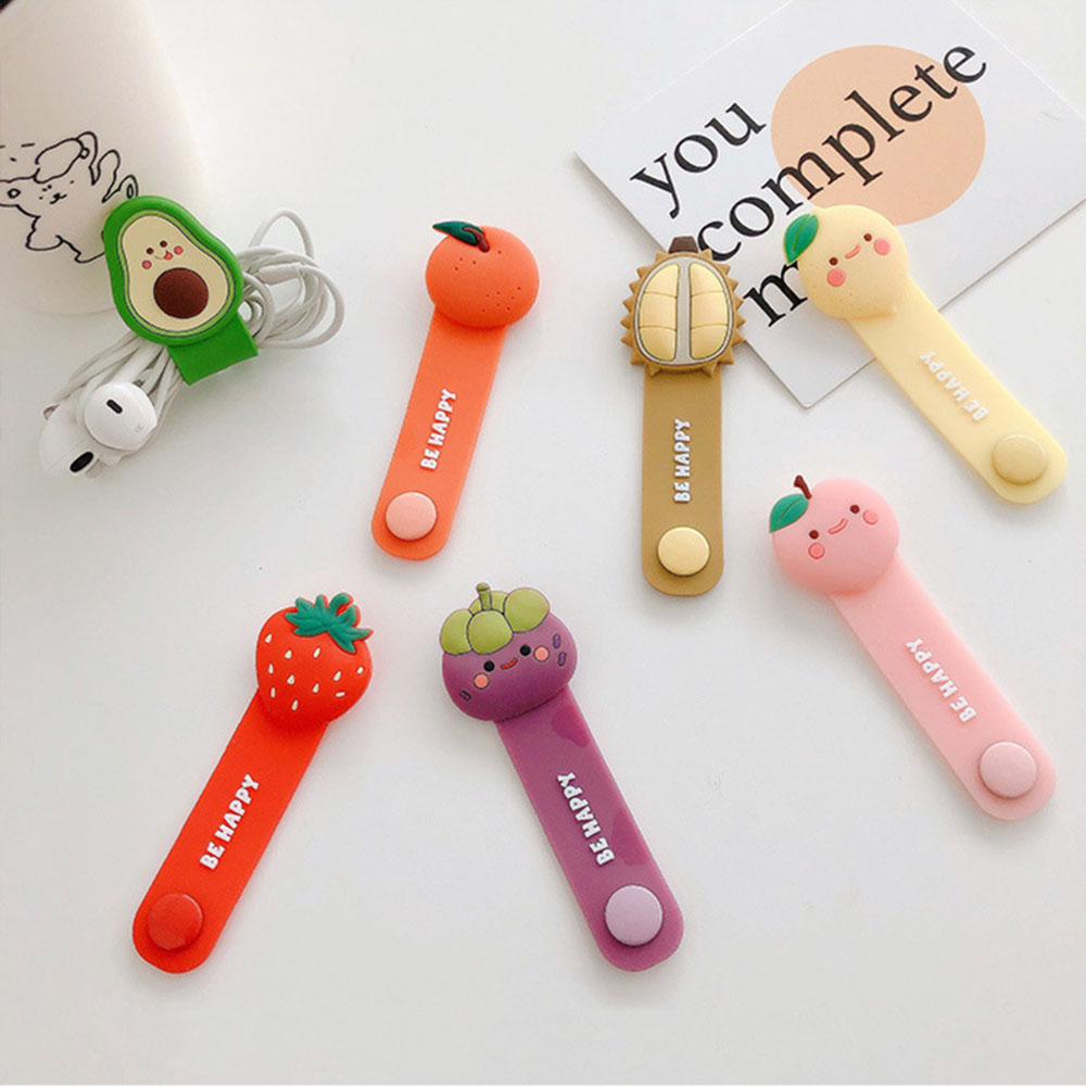 【TERSEDIA &amp; COD】Cute Fruit Flower Cable Winder Cable Organizer Winder Wire Protector Marker Holder Cover