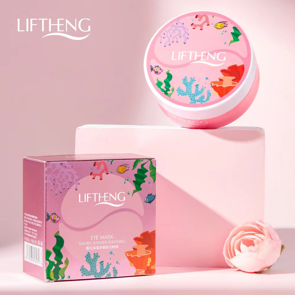 LIFTHENG EYEMASK SAKURA SEAWEED SOOTING MASKER MATA PANDA ANTI AGING