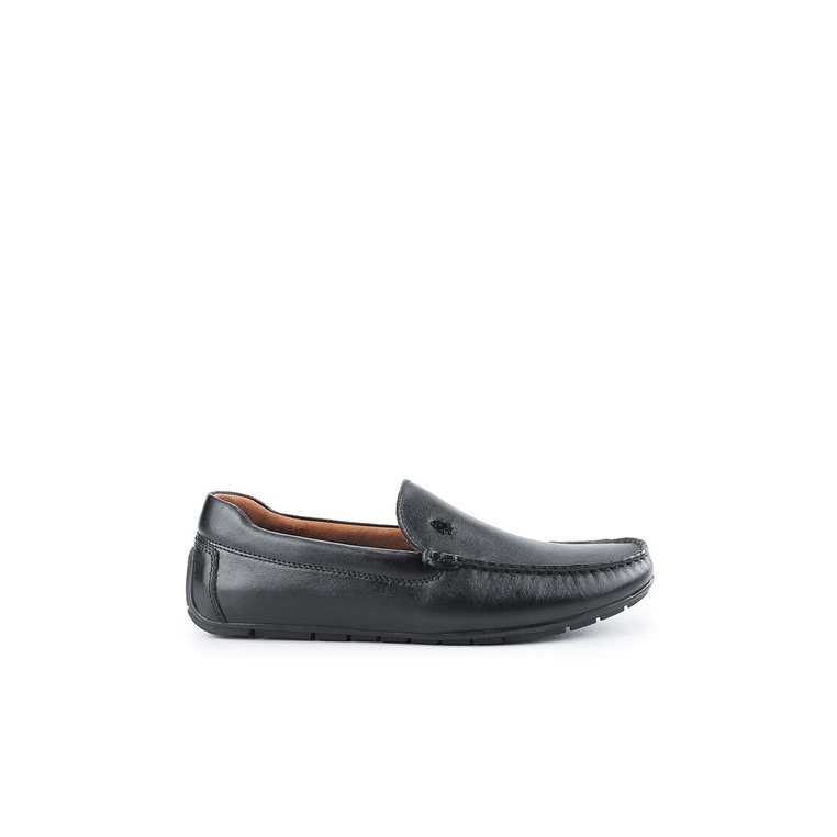 HM005 SEPATU SLIP ON HUSH PUPPIES PRIA ORIGINAL CASUAL KULIT HITAM