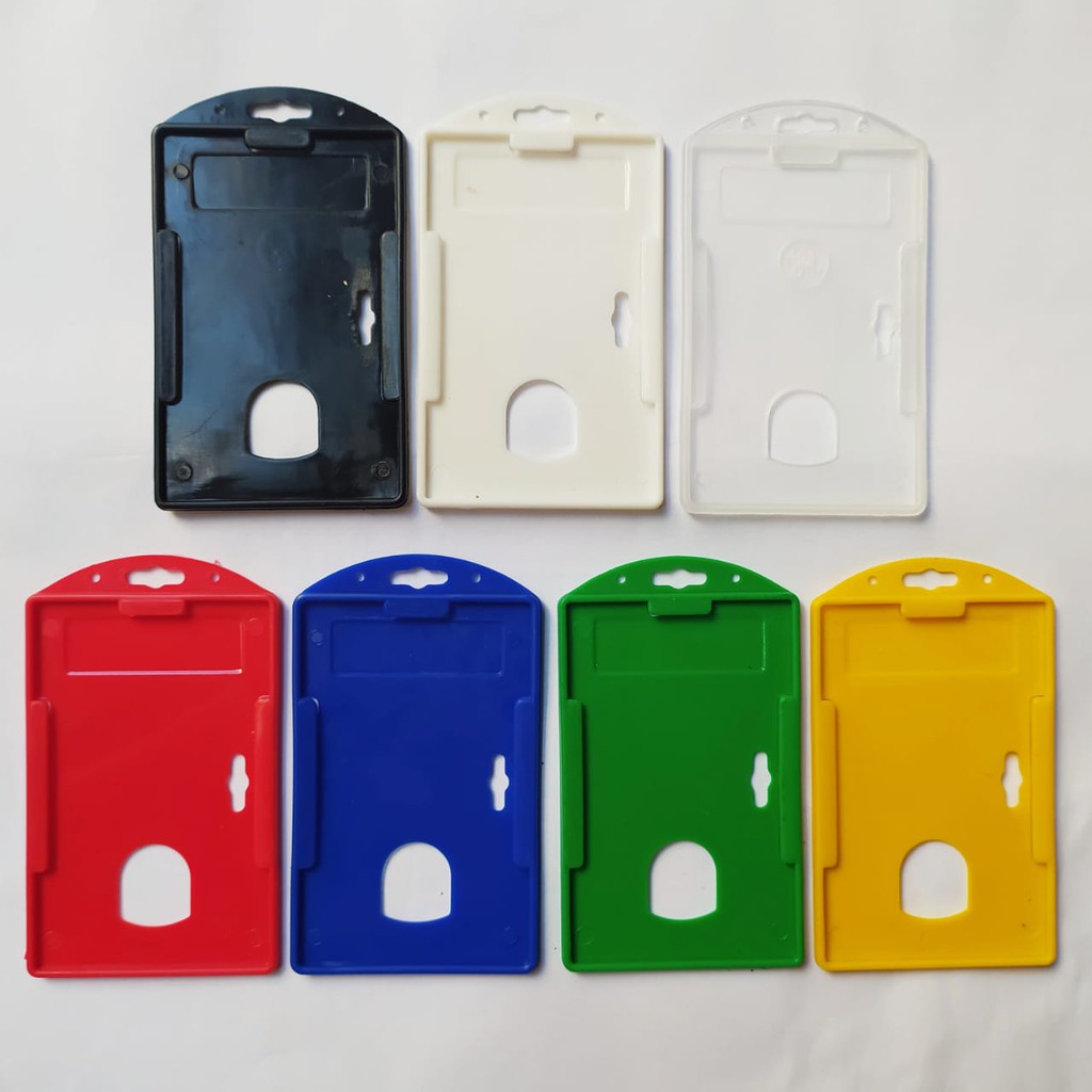 

card holder id card casing tempat id card frame kartu palstik karet elastis