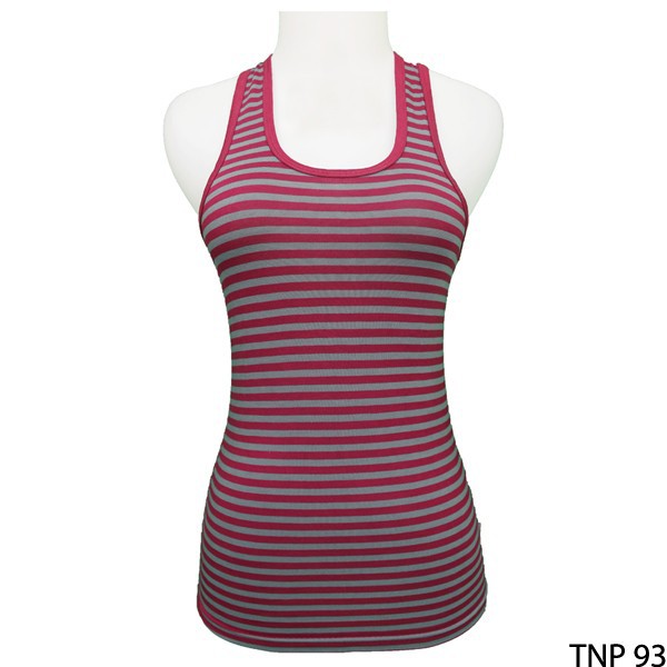 Pakaian Tank Top Cantik Spandek Maroon-Abu – TNP 93