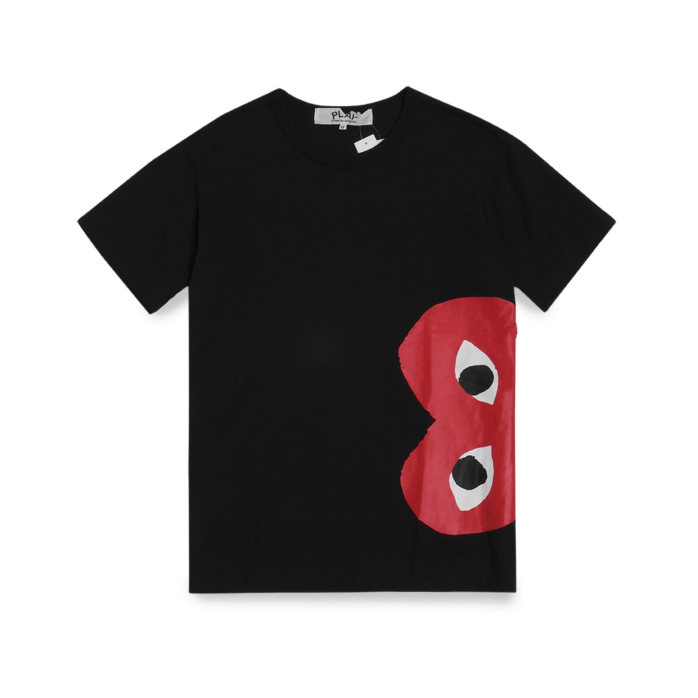 CDG Play Side Half Heart T-Shirt Black