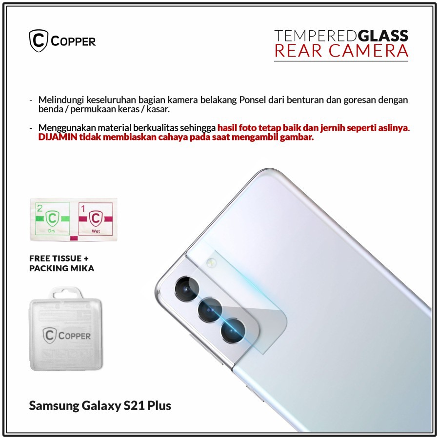 Samsung S21 Plus - COPPER Tempered Glass Kamera