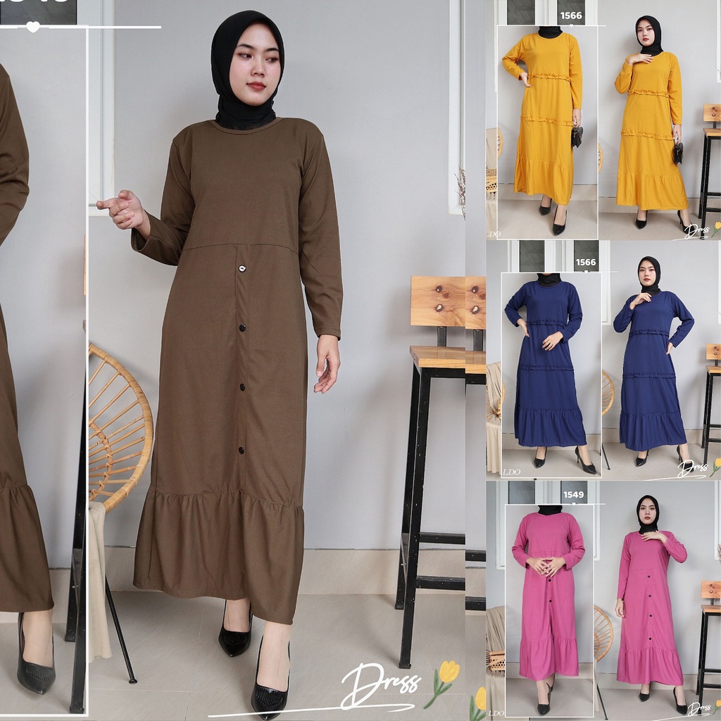 IZANY Gamis Spandek / Dress Aneka Model Banyak Warna