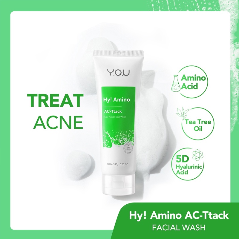 YOU Hy Amino Facial Wash | 100ml | 50ml Y.O.U