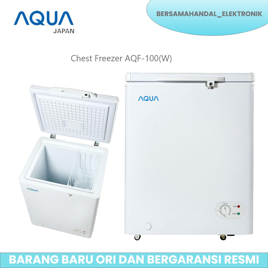 Chest Freezer Aqua 100Liter AQF-100/Freezer Pembeku/Freezer Daging/Freezer Box AQUA 100Liter AQF 100