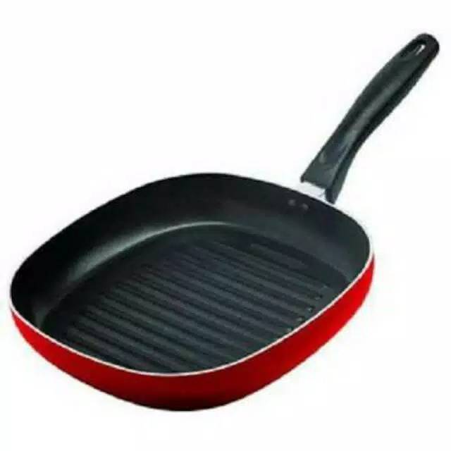 Promo Maxim Valentino Square Grill Pan Pemanggang Fry Pan Alat Panggang 26 cm