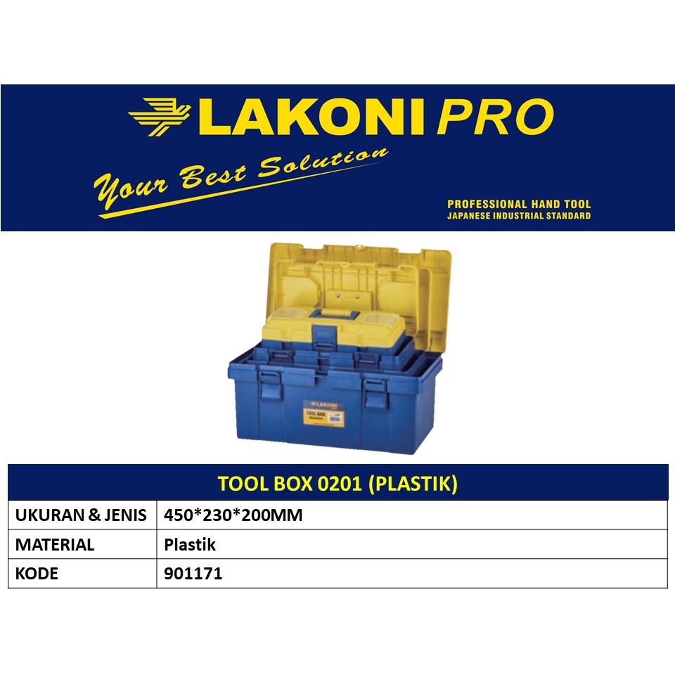 LakoniPro / Jetjotools 901171 Tool Box Toolbox 0210 (Plastik) 450*230*200 mm LAKONI PRO