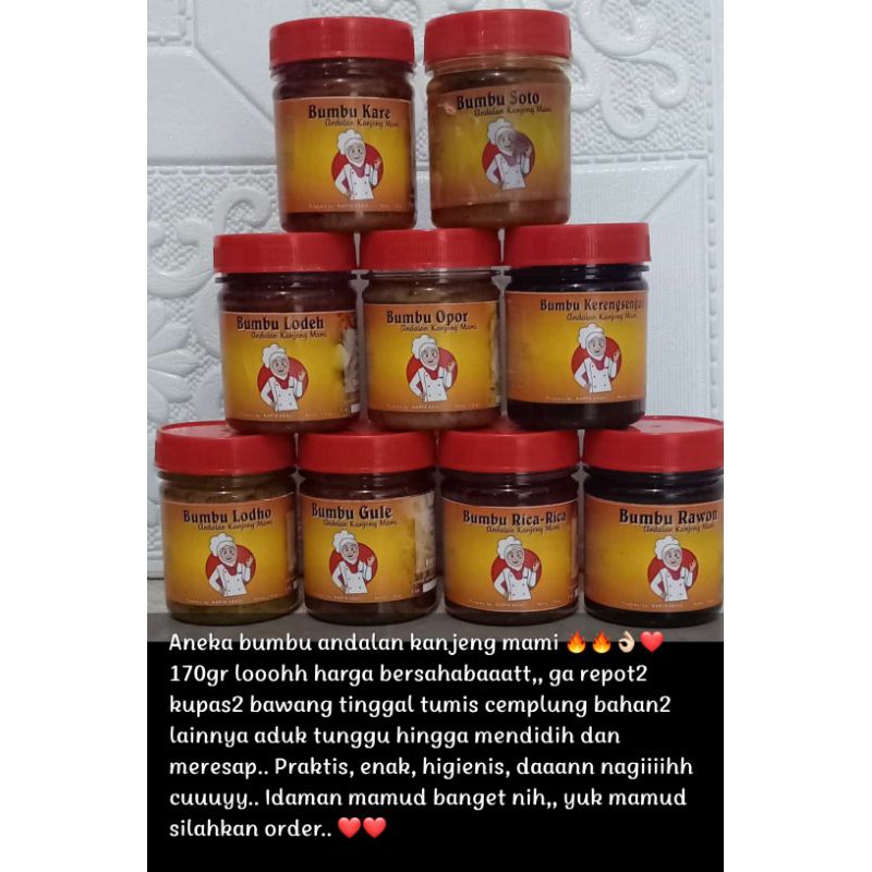 

[Promo] Paket bumbu praktis andalan kanjeng mami - 170 gr - 7x masak (lebih hemat)