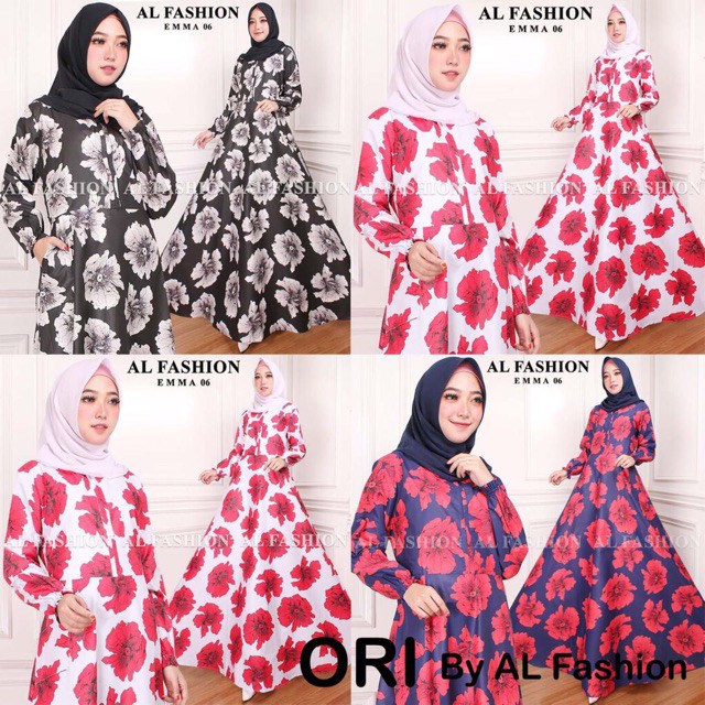 [BY_FASHION] AB Agen Baju Official Shop - maxi EMMA gamis busana jumbo muslim dan HIJAB party dress