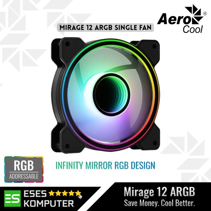 Fan Aerocool Mirage 12 ARGB | Single 120mm Fan ARGB | 6-Pin Connector