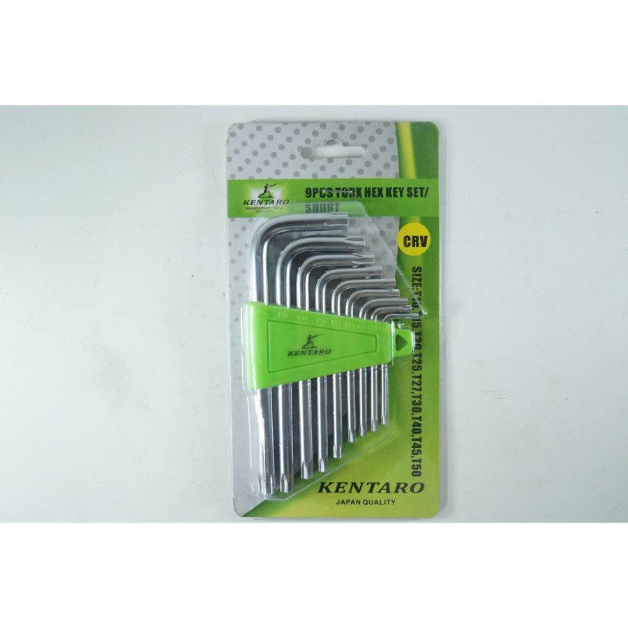 KUNCI L BINTANG TORX HEX KEY 9PCS SET PENDEK SHORT KENTARO JAPAN QUALITY