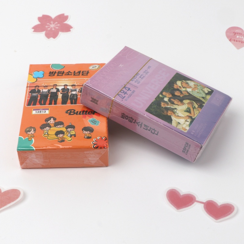 54pcs / set Kartu Lomo KPOP BTS 2022 Album Butter Lomo MAP OF THE SOUL 7 BE HD Untuk Koleksi