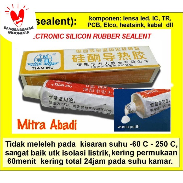 

Thermal Glue + Sealant Silicone Grease Tian Mu Putih/White New Product