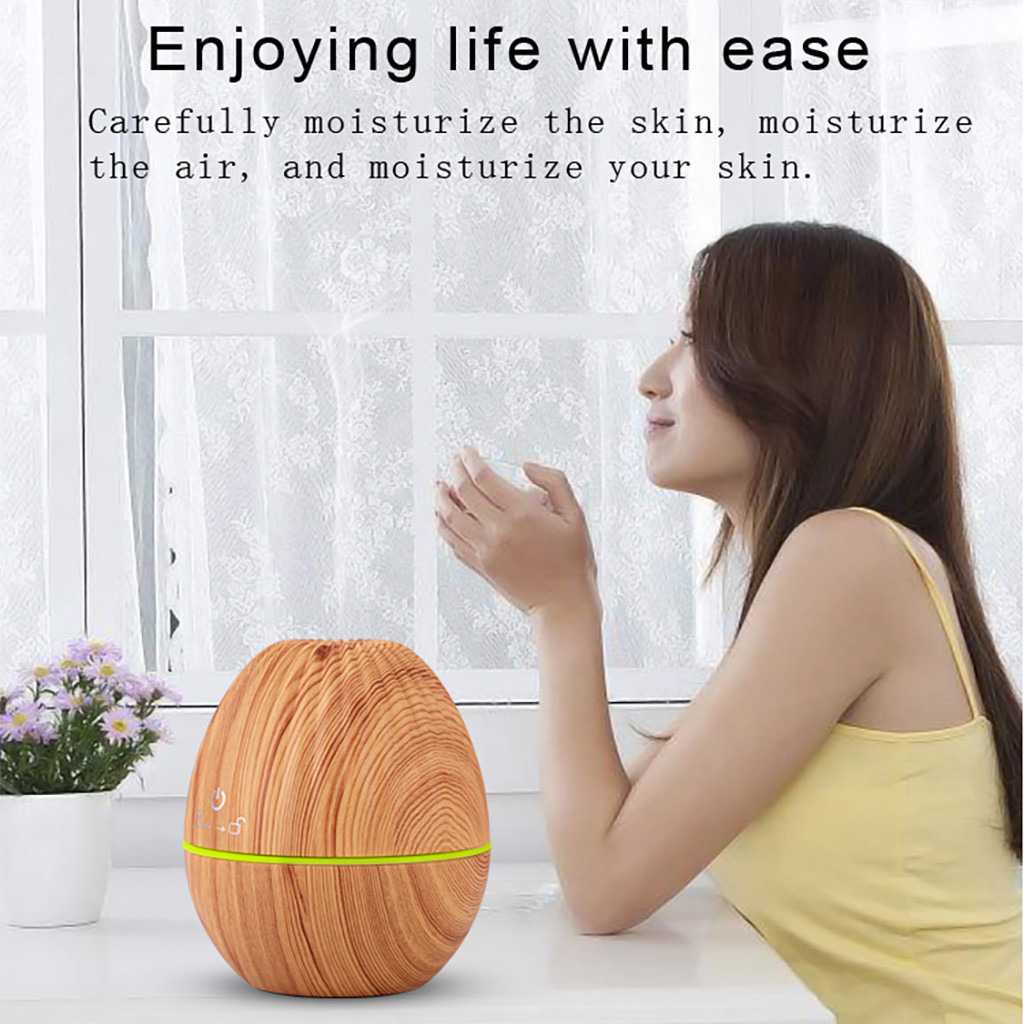 Kongyide Air Humidifier Aromatherapy Oil Diffuser Wood 130ml - AJ-510