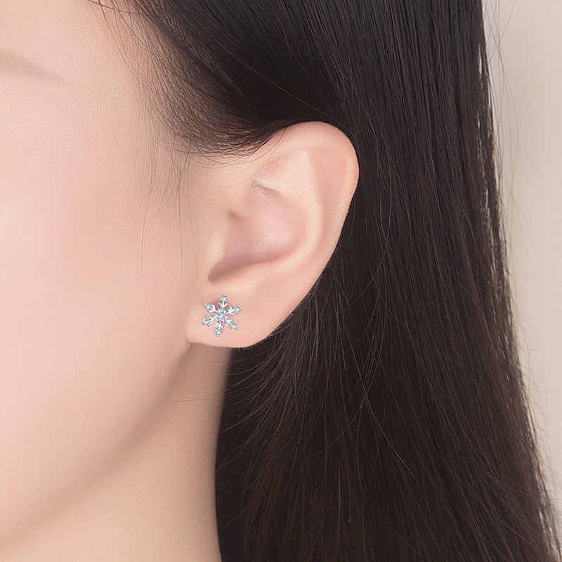 925 Perak Lucu Anting-Anting Anting-Anting Gaya Korea Wanita Butterfly Bunga Moon Cinta Berbentuk Hati Fashion Ornamen