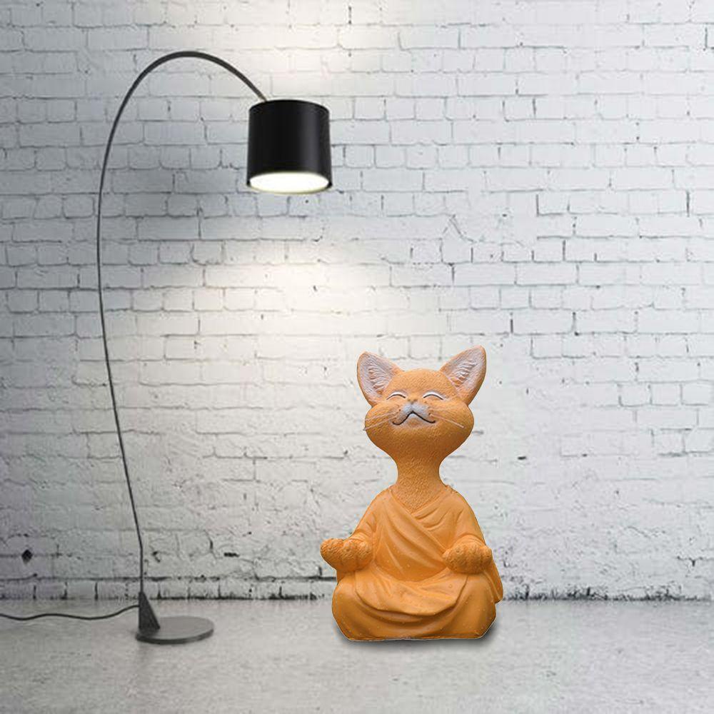 Augustina Meditating cat Garden decor Ornamen Resin Lucu