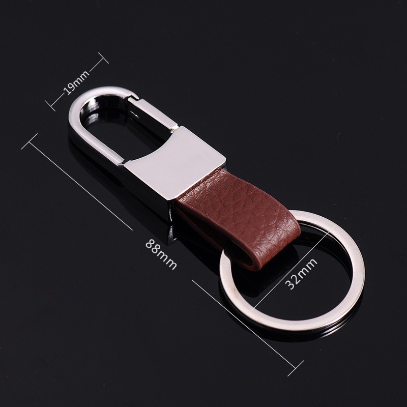 【Ready Stock】 Leather Strap Keyring Motorcycle Keychain Car keychain-No logo