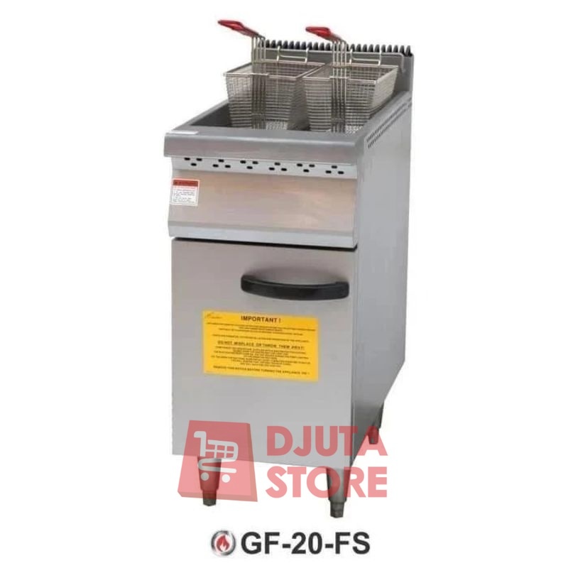 GETRA GF-20-FS Penggorengan Kentang Penggorengan GETRA Serbaguna Deep Fryer Gas 20 LITER dengan Ther