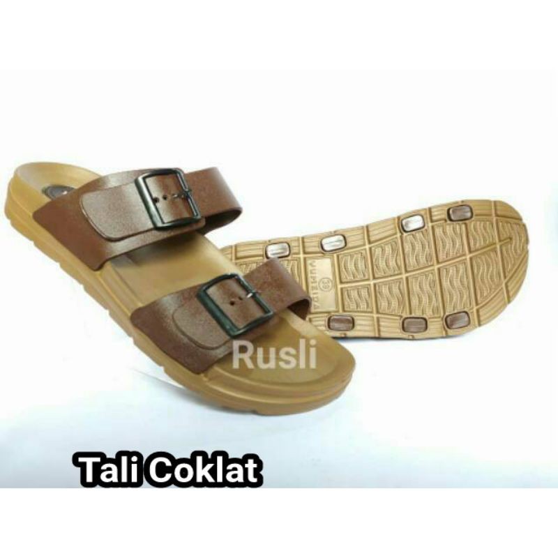 (COD) TERMURAH Sandal Karet Pria Wanita Santai Yumeida 2 Tali 7122