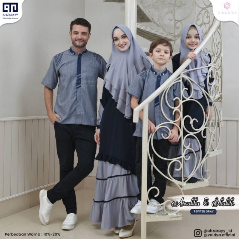 FAMILY SET ARSHAKA SHAKILA BY AHZARAYY VALDYA/PEWTER GREY