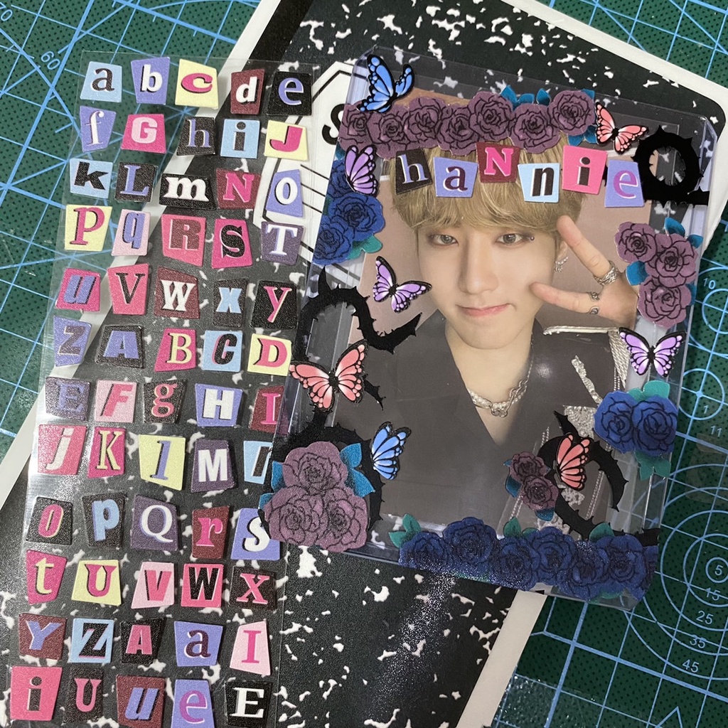 [BACA DESKRIPSI] Sticker untuk Dekorasi Photocard / Polcos Huruf Ransom / Ransom Word Alphabet Alfabet (Waterproof) by @peachkiss.xo