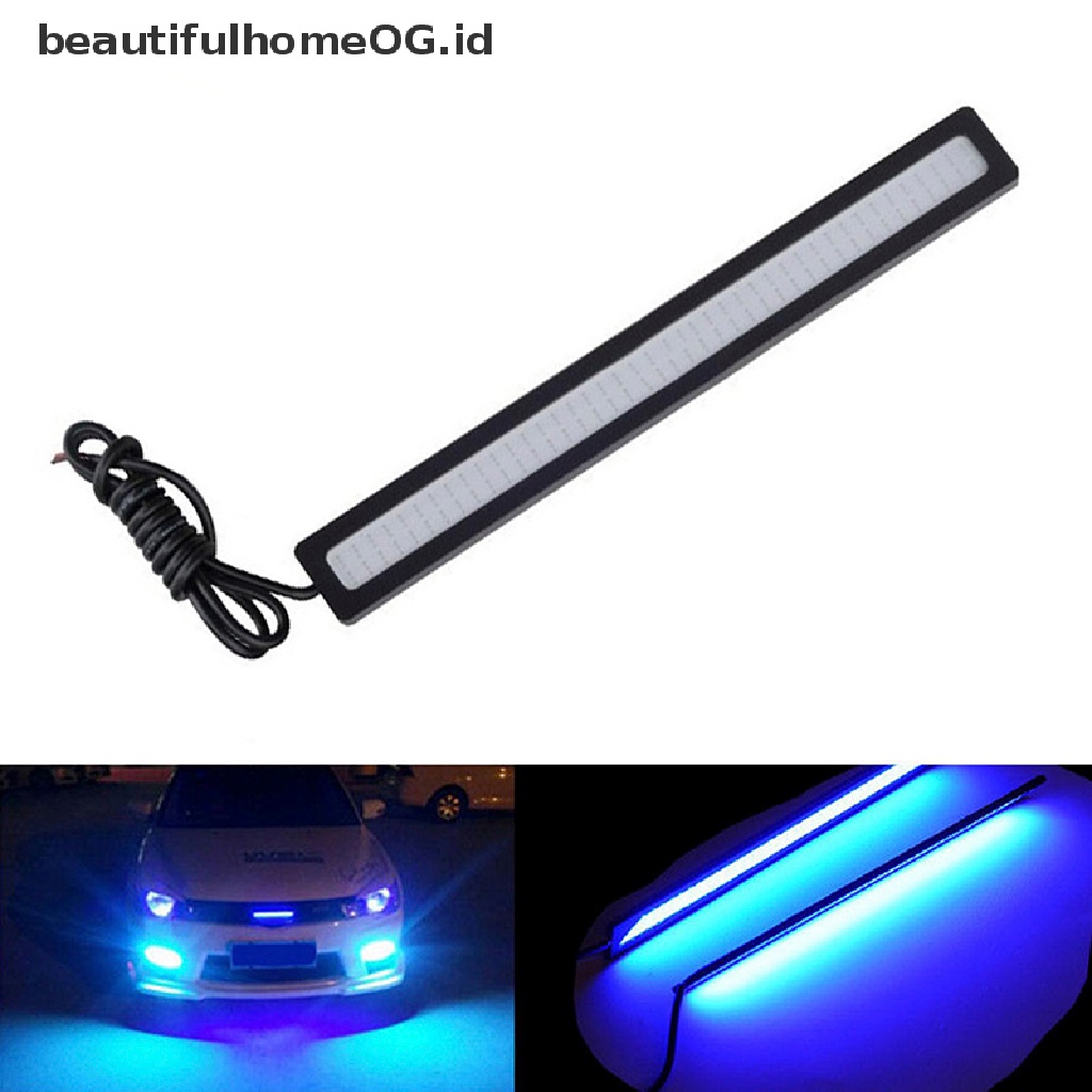 Lampu LED COB DC 12V 17CM Tahan Air Warna Biru Untuk Mobil