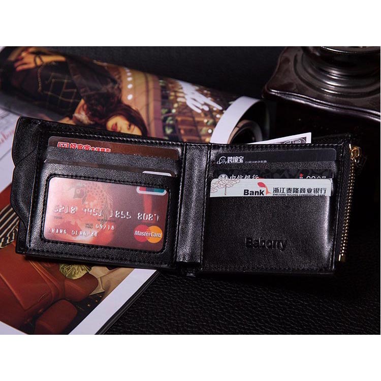 Dompet Kulit Klasik Pria  - QB02 - Black YQHZ01BK