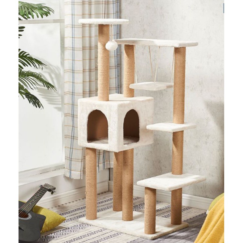 Bangkayu Id Cat Condo Cat Tree Cat House Rumah Kucing Mainan Kucing Model Castle Shopee Indonesia