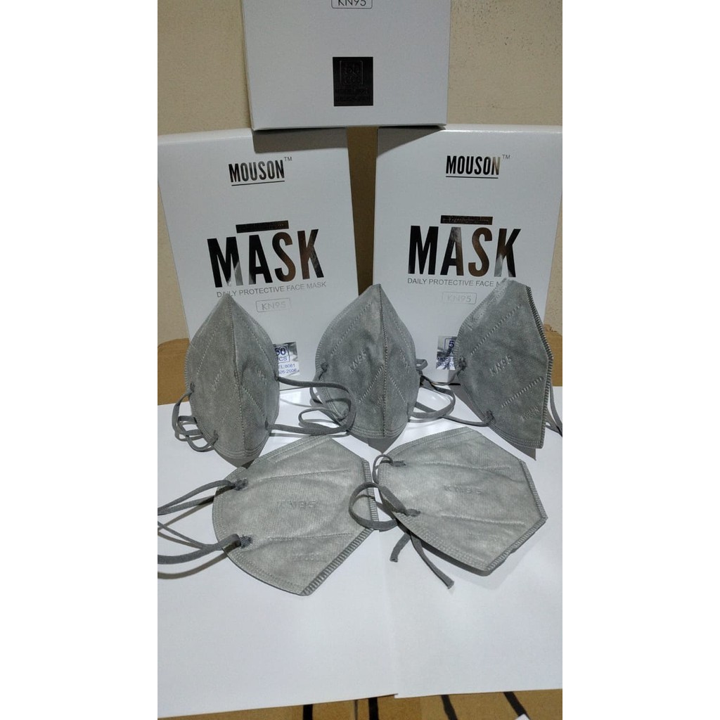 Masker KN95 5Ply Earloop MOUSON isi 25pcs 5 PLY KEMENKES (Kawat Dalam)