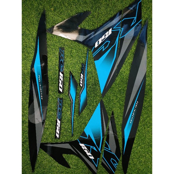 Sticker Striping Yamaha Mx King Hitam Glossy Y15ZR Exciter 150 Rc 150